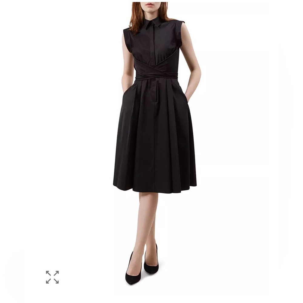 Hobbs London Gables Chic Navy Midi Dress US6, UK10 - Picture 6 of 11